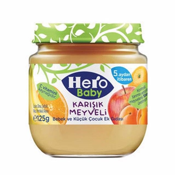 Hero Baby Karışık Meyveli Kavanoz Ek Gıda 125 Gr