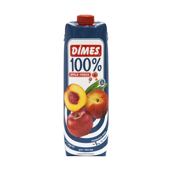 Dimes %100 Elma-Şeftali 1 lt