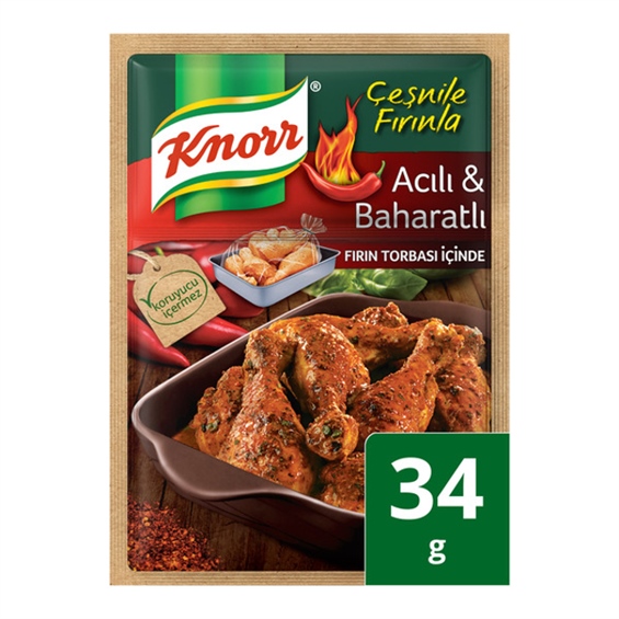 Knorr Fırında Tavuk Çeşnisi Acılı Baharatlı 31 G