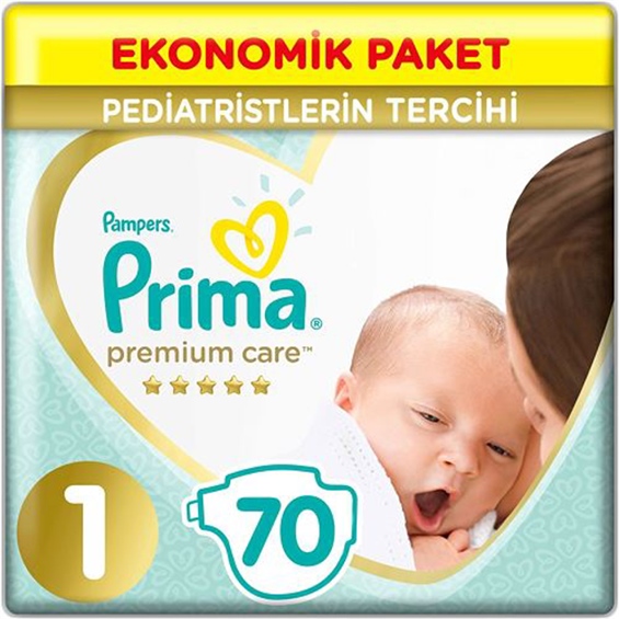 Prima Premium Care 1 Numara Yenidoğan 70'li Bebek Bezi