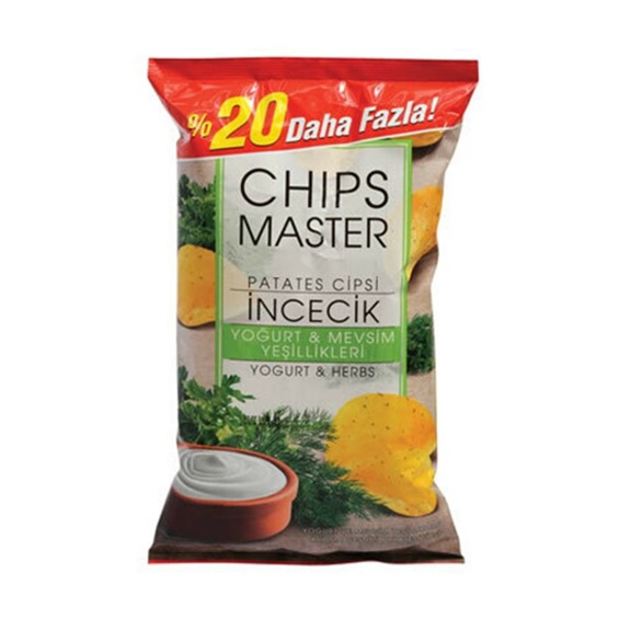 Chips Master Yoğurt Aromalı Kabuklu Patates Cipsi 150 Gr
