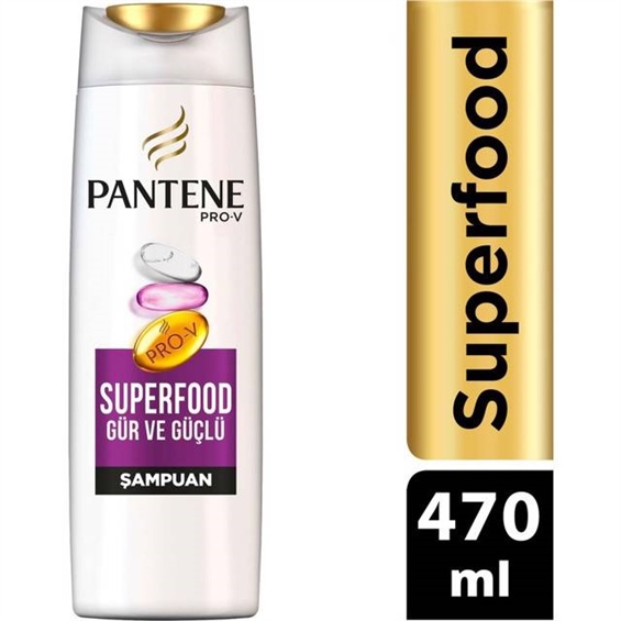 Pantene Şampuan Süperfood Güç ve Parlaklık 400 ml