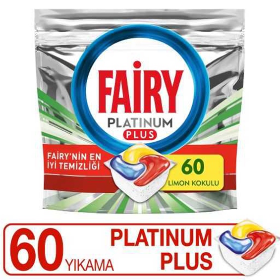 Fairy Platinum Plus 60 Yıkama Bulaşık Makinası Deterjanı