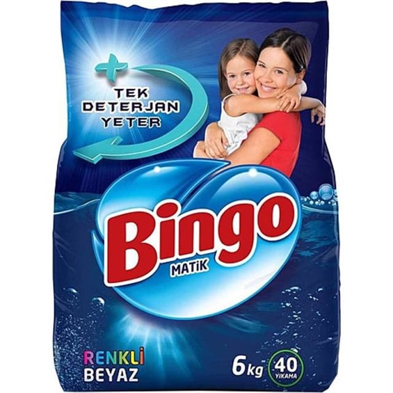 Bingo Matik Çamaşır Deterjanı 6 Kg Renkli ve Beyaz