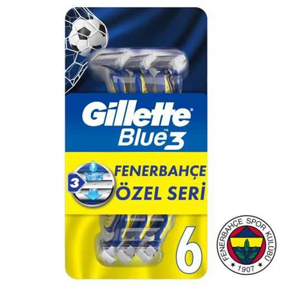 Gillette Blue3 6'lı Fenerbahçe Taraftar Tıraş Bıçağı
