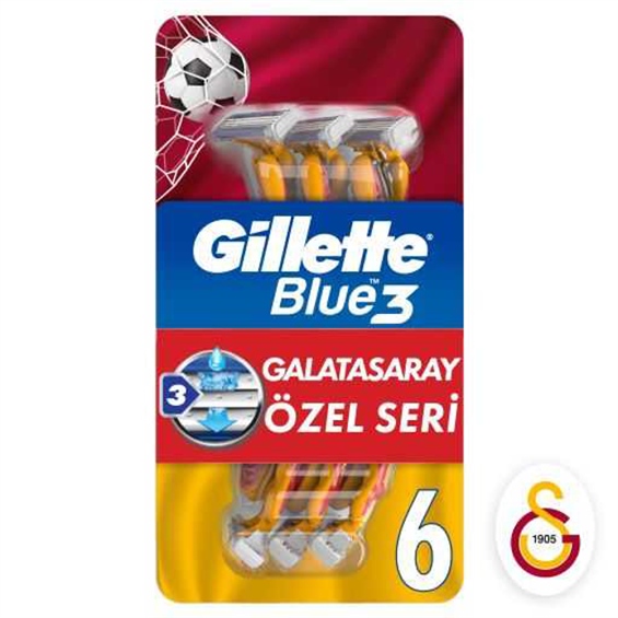 Gillette Blue 3 6'lı Galatasaray Taraftar Paketi