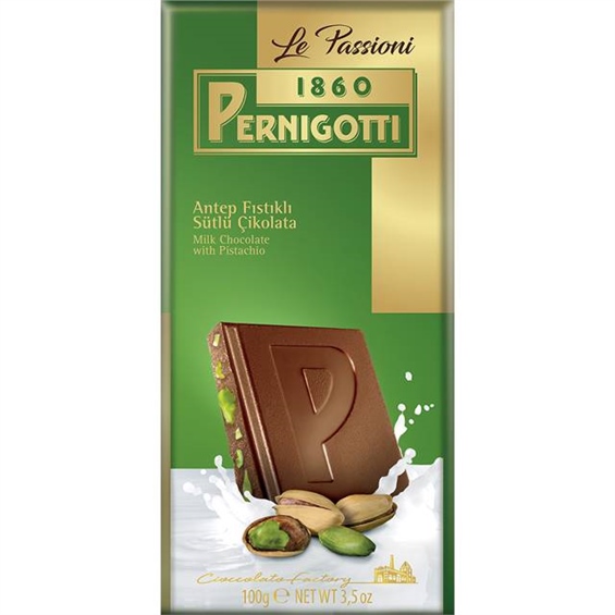 Pernigotti Le Passioni Antep Fıstıklı Tablet Çikolata 100 Gr