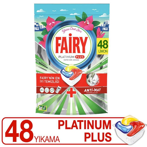 Fairy Platinum Plus Özel Seri Bulaşık Makinası Tableti 48'li