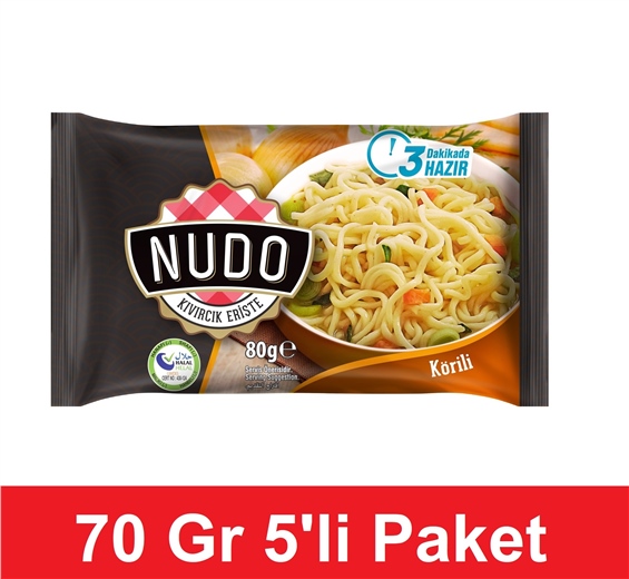 Nudo Paket Noodle Korili 70 Gr  5'li