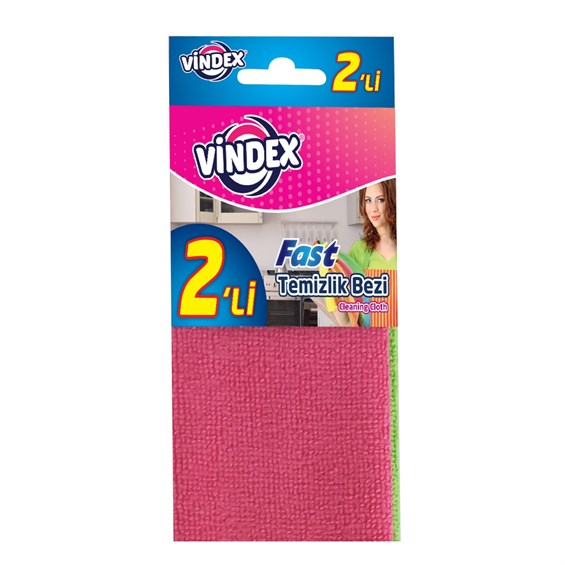 Vindex Fast Mikrofiber Bez 2'li AÇık