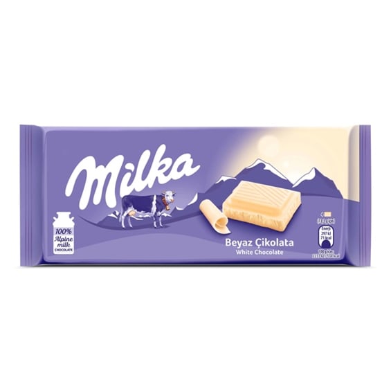 Milka Tablet Beyaz Çikolata 80 Gr