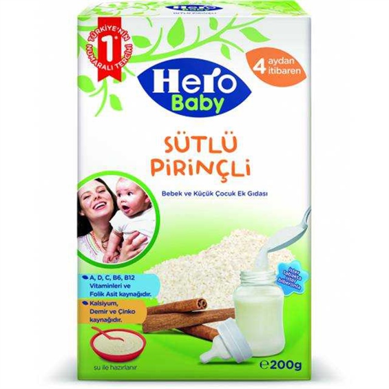 Hero Baby Sütlü Pirinçli Kaşık Maması 200 Gr