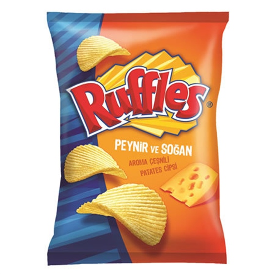 Ruffles Peynir ve Soğan Aromalı Patates Cipsi Süper Boy 107 Gr