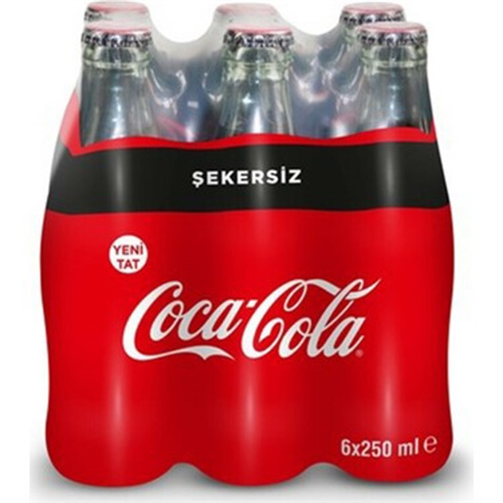 Coca Cola Zero Sugar Şişe 6x250 ml
