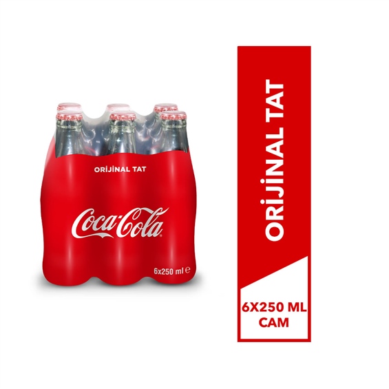 Coca Cola Cam Şişe 6x250 ml
