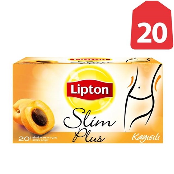 Lipton Slim Plus Kayısılı Bardak Bitki Çayı 20'li 40 Gr