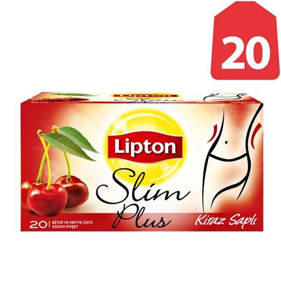 Lipton Slim Plus Kiraz Saplı Bardak Bitki Çayı 20'li 36 Gr