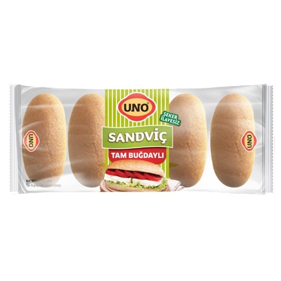 Uno Tam Bugdaylı Sandviç Ekmeği 5'li 350 Gr