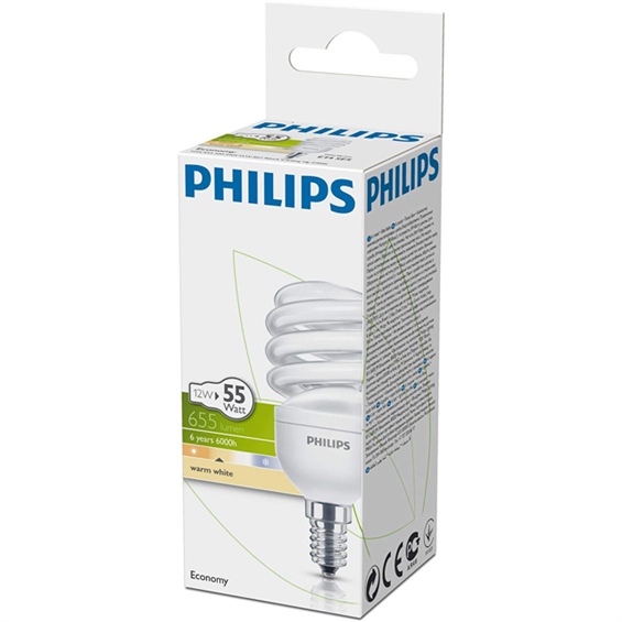 Philips 12 Watt Ampul Econ Twister E14