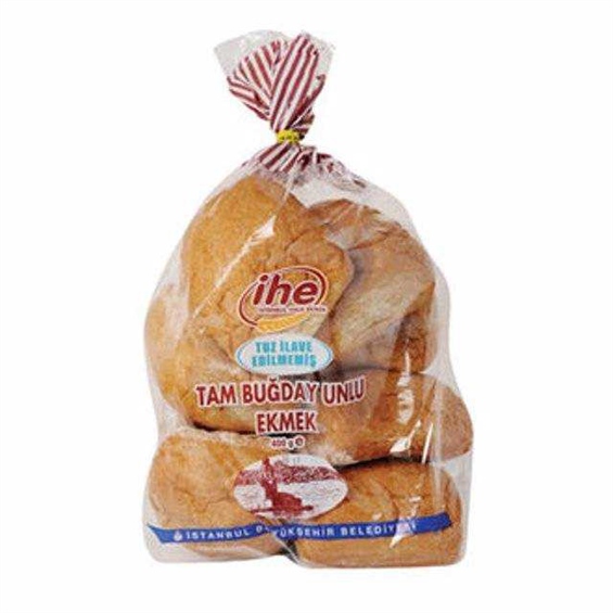 IHE Tam Buğday Unlu Tuz İlave Edilmemiş Ekmek 400 gr