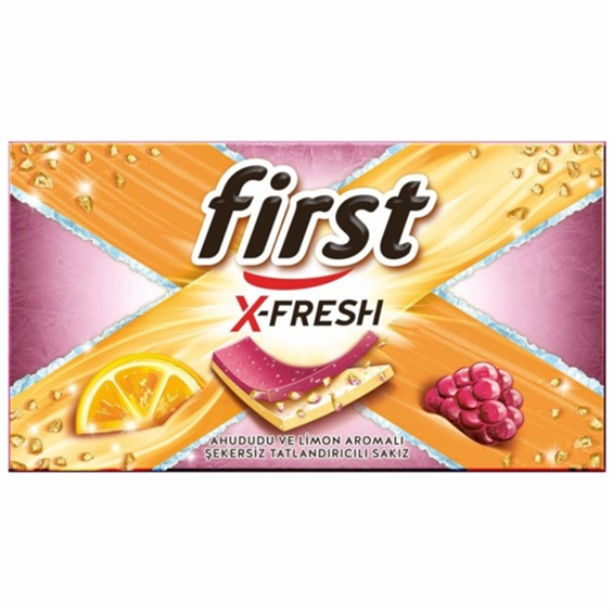First X-Fresh Ahududu limon Aromalı Sakız 27 Gr