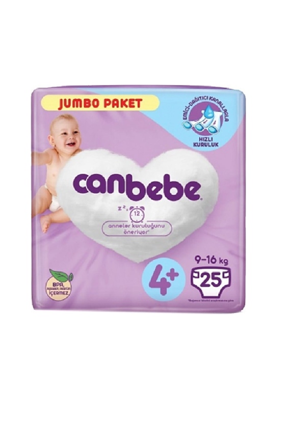 Canbebe 4+ Numara Maxi Plus 25'li Bebek Bezi