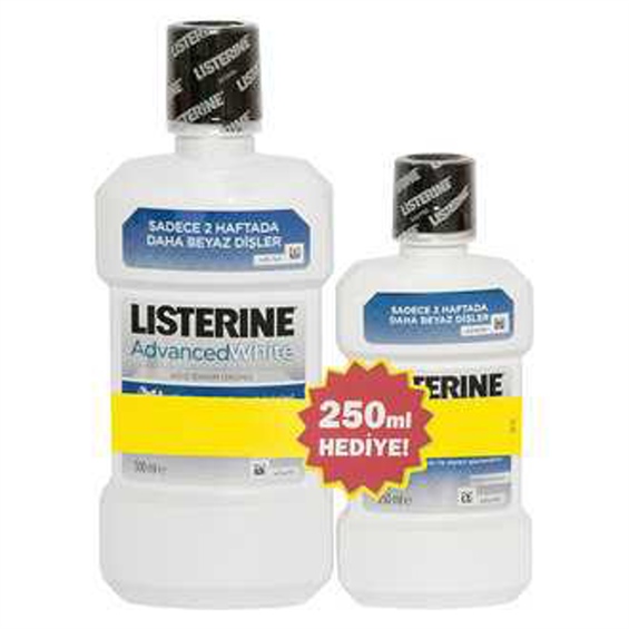 Listerine Advanced White Ağız Bakım Suyu 500 Ml + 250 Ml Set