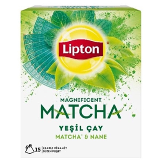 Lipton Yeşil Çay Matcha Nane Bardak Poşet 15'li22,5 gr