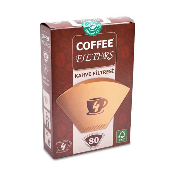 Coffee Filters Kahve Filtresi 4x1 80'li No:4
