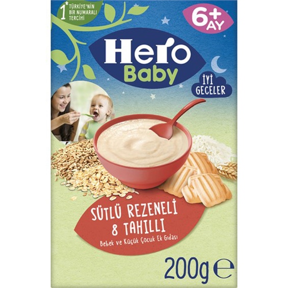Hero Baby Mama Sütlü Bisküvili 8 Tahıllı 200 gr